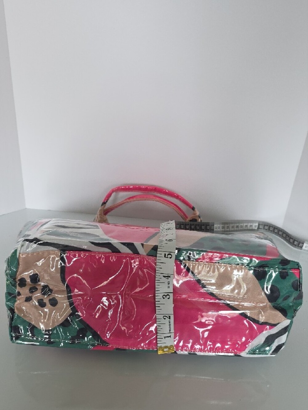 Pink Heart Plastic Tote Bag - Picture 3 of 8